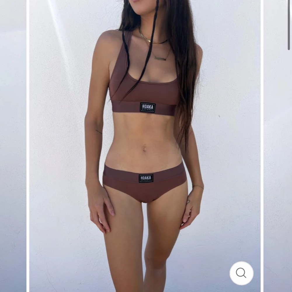 Hoaka Apparel Brown Sport Top Size Large